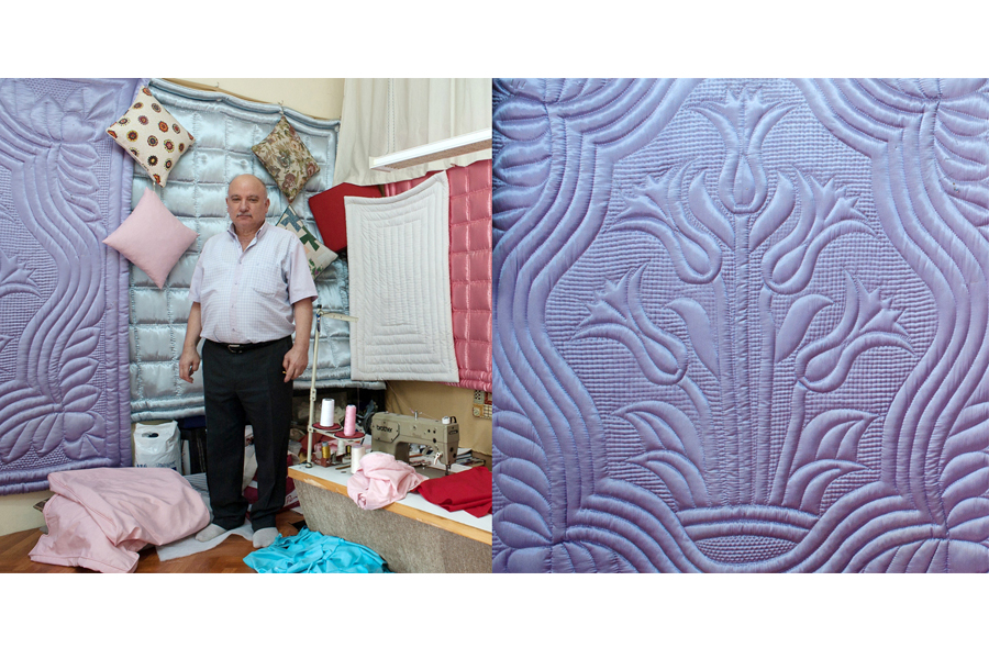 Nihat Uzun (1951, Trabzon) 15 yaşından bu yana yorgancılık yapan  Uzun’un dükkanı Kızıltoprak'ta bulunuyor.