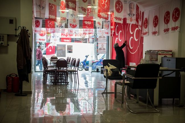 MHP Bakırköy İlçe Seçim Bürosu, 26 Mart 2014. Fotoğraf: Simru Hazal Civan